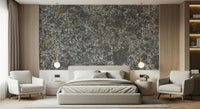Peel and stick wallpaper with stone speckle design.