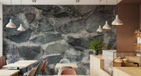 Detailed view of stacked granite pattern wallpaper for walls.