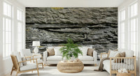 Wallpaper mural featuring realistic layered rustic stone.