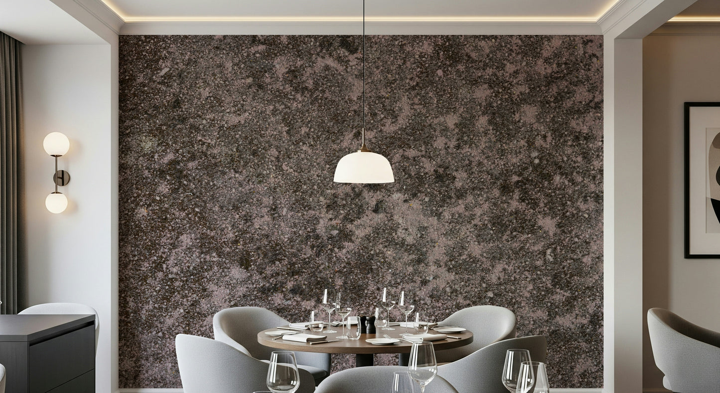 Installation image of the simple-to-apply Mottled Earth peel and stick wallpaper.