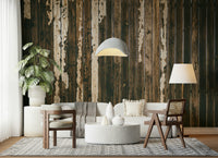 Close view of the authentic aged wood texture in the charming Weathered Wood design.