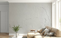 Subtle shadow play on the textured surface of the white wallpaper for walls.