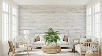 Full view of the clean Bright Stacked Stone wallpaper mural.