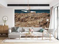 Minimalist decor with Terracotta Cliffscape wall mural.