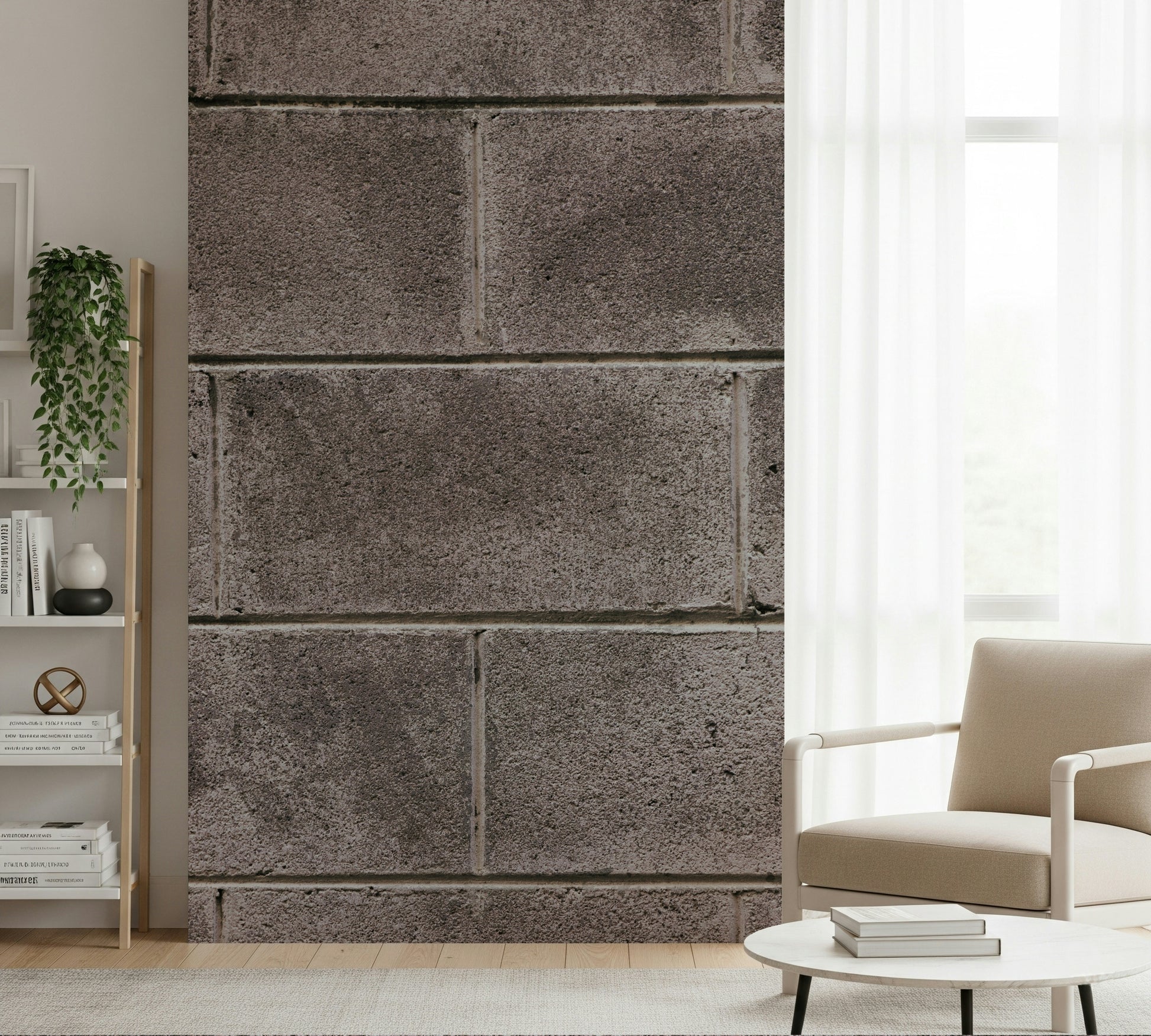 Close-up texture of the subtle peeling paint distressed wallpaper.