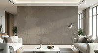 Minimalist furniture styled against the Mottled Stone wallpaper.