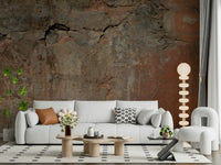 Neutral furniture styled against the soothing Earth Tones wallpaper.
