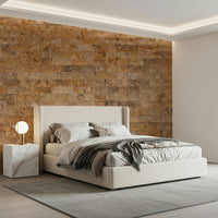 Industrial kitchen showcasing the Brickwork Beauty wallpaper for walls.