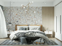 Full design view of the subtle Pebble Beach Texture Wall Mural.