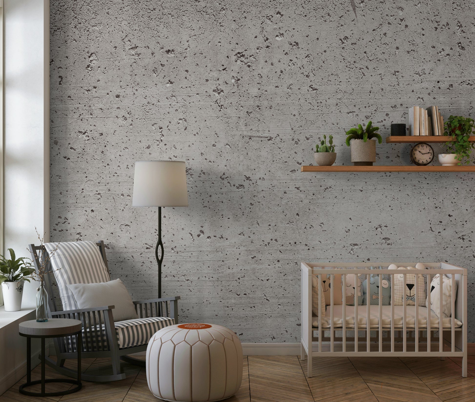 Full design view of the nuanced Concrete Canvas Wall Mural texture.