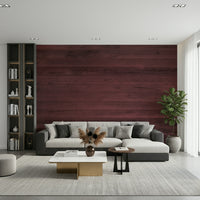 Full design view of the layered Wine-Stained Wood Wall Mural.