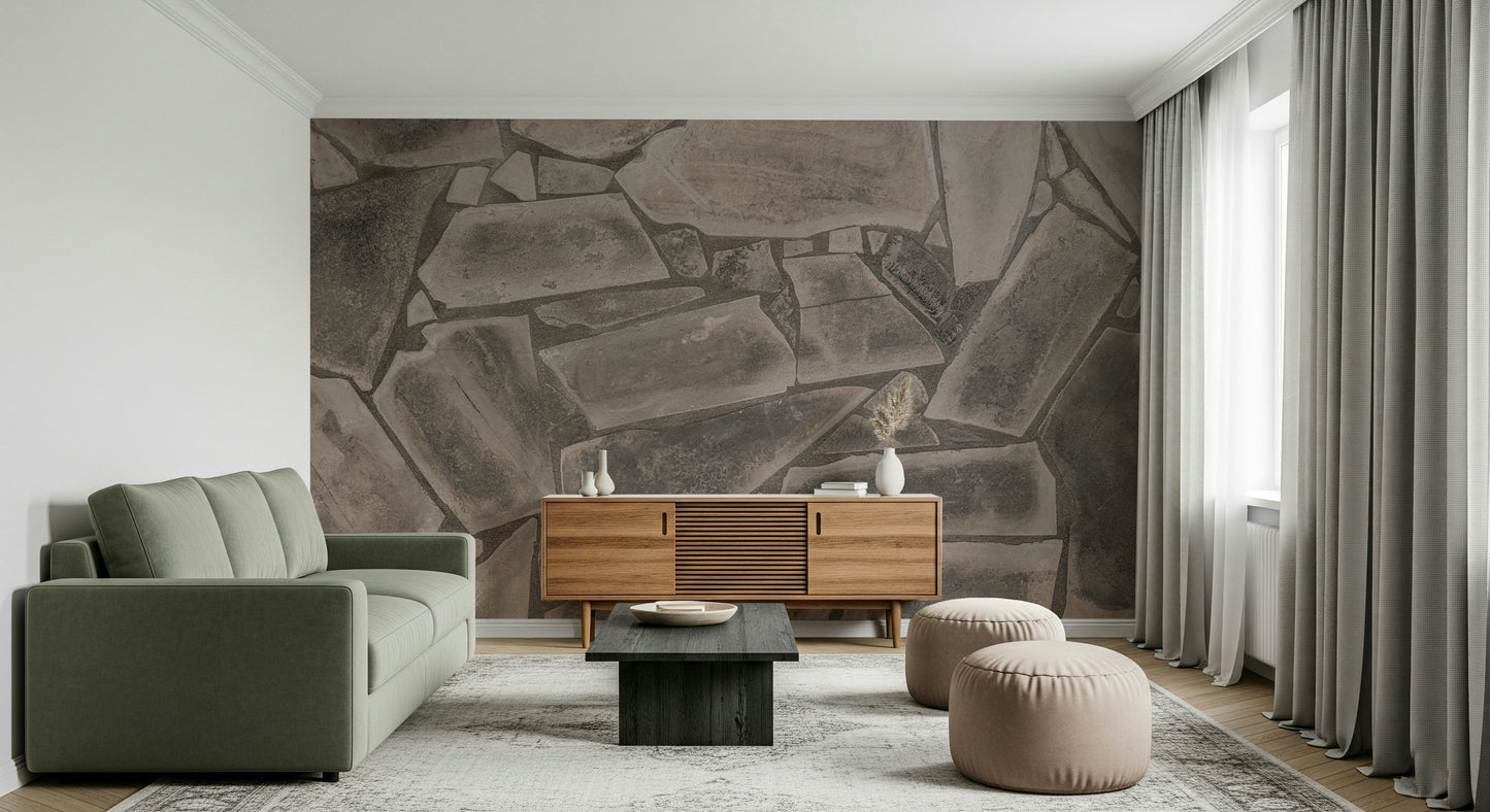 Office wall with the striking Tessellated Stone Wall Mural.