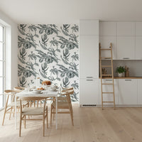 Heritage-style Pé de Maracujá monochrome artwork, fruit harvest wallpaper.