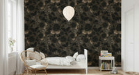Bedroom wall accent using Dark Academia Nocturnal Garden Wall Mural.