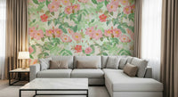 Peel and stick wallpaper called Vintage Redouté Rose Garden Wall Mural.