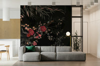Detailed look at the floral motifs of Joseon style Floral folk painting Wall Mural.