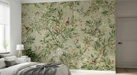 Artistic render of the complete Birds & Blooms Wall Mural pattern.