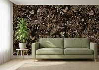 Dainty songbirds and branches on the Serene Songbirds Wall Mural.