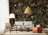 Serene Songbirds Wall Mural in a restful master bedroom.