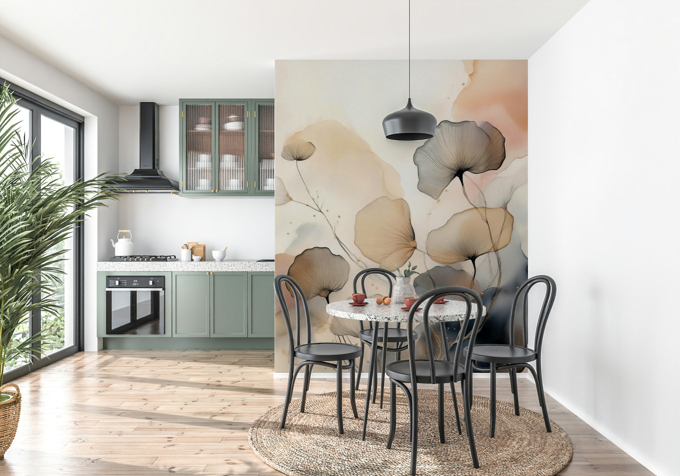 Ethereal Garden Tones Wall Mural