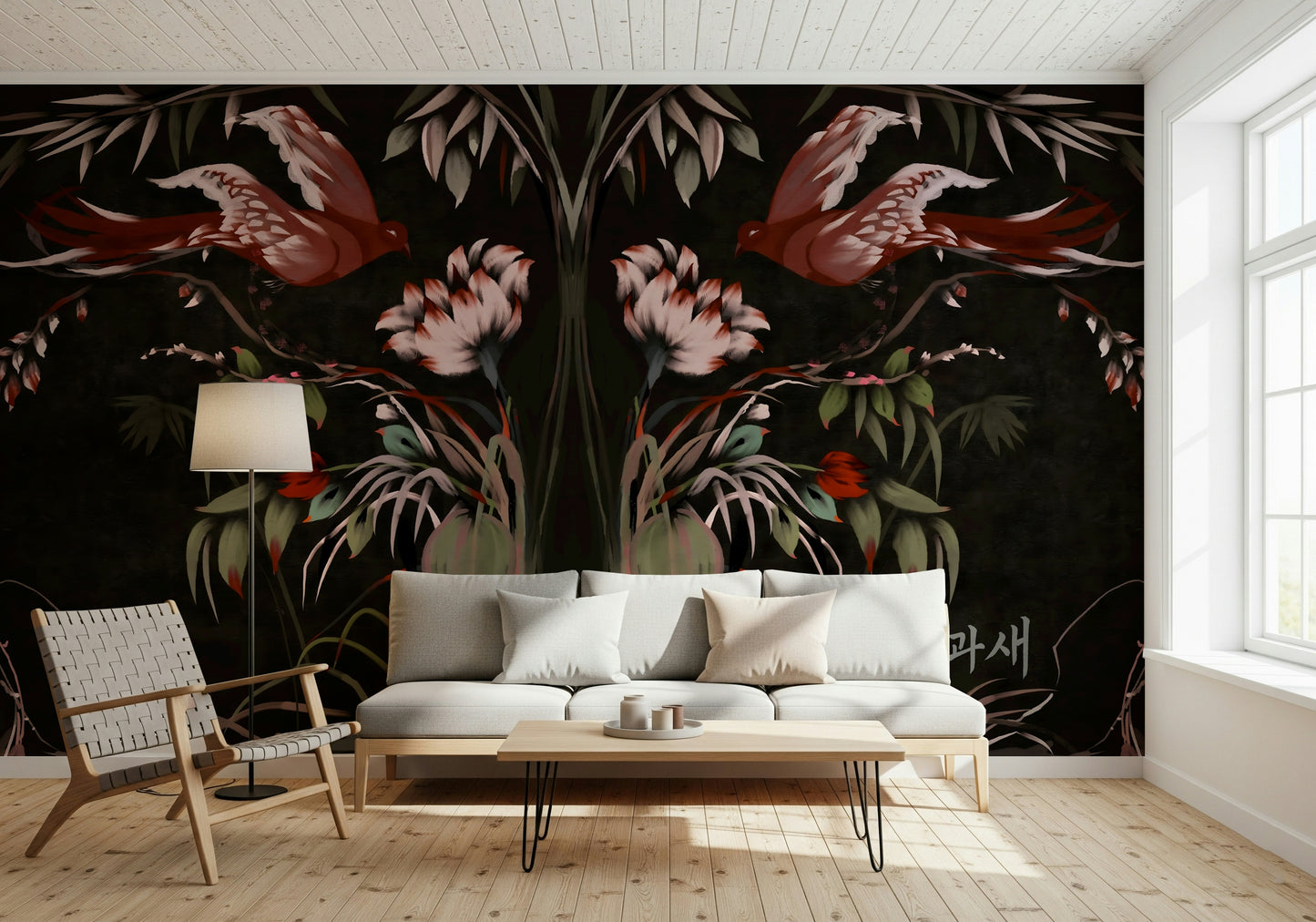 Heaven's Birds Joseon inspired Wall Mural