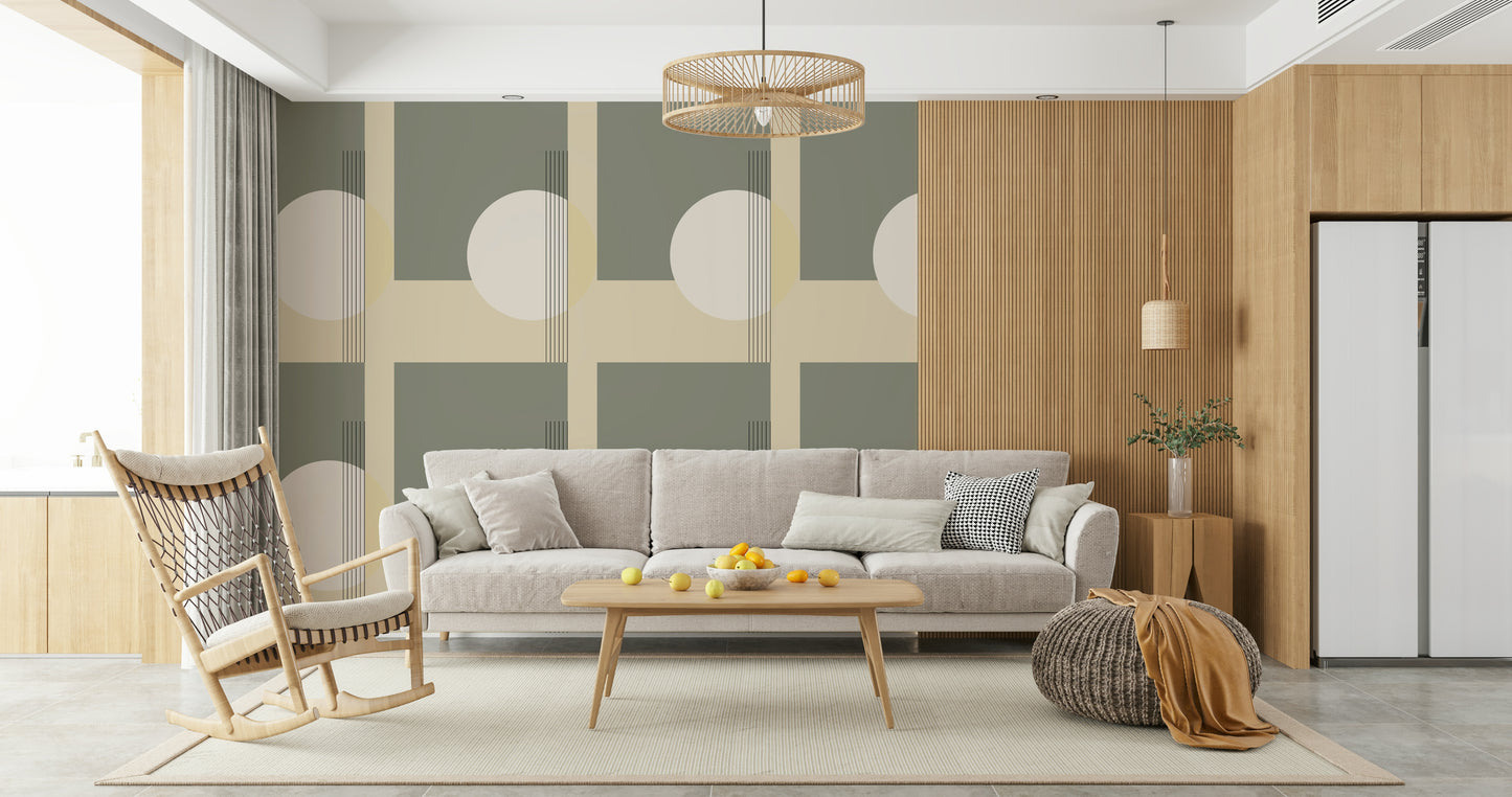 Subtle geometric shapes in the Soft Contrast Minimalist pattern.
