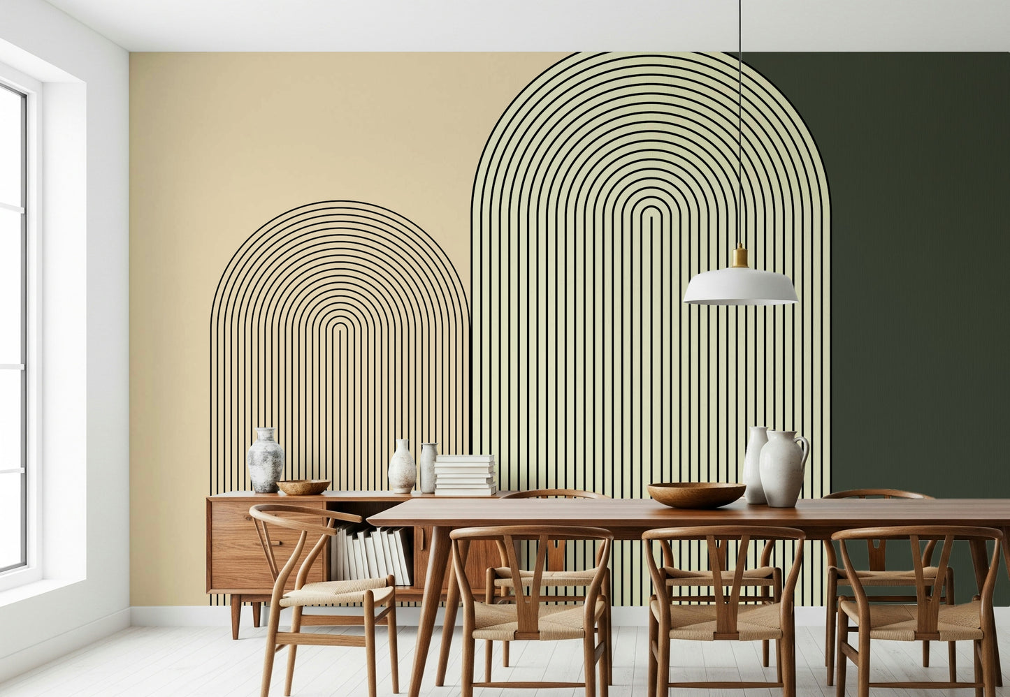 M-C Geo No 01 -  Minimalist Arch Wall Mural
