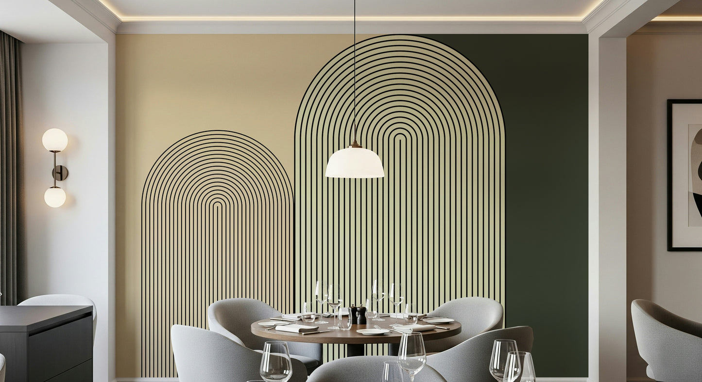M-C Geo No 01 -  Minimalist Arch Wall Mural