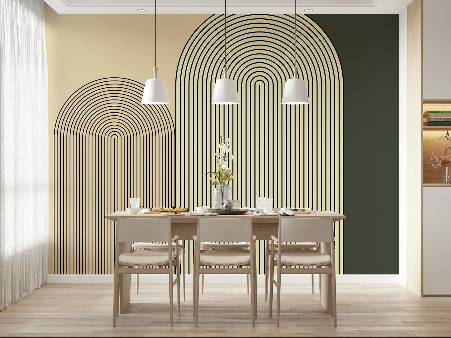 M-C Geo No 01 -  Minimalist Arch Wall Mural