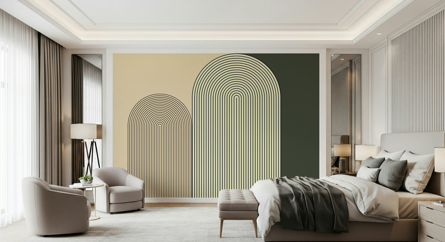 M-C Geo No 01 -  Minimalist Arch Wall Mural