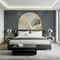 Accent wall featuring the inspiring Elegant Floral Archway Wall Mural.