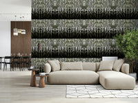 Artistic floral arrangement of the Wisteria Cascade wallpaper mural.