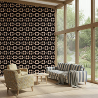 Retro wallpaper for walls using the 60s Charm Wallpaper.