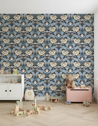 Subtle, deep color variation in the Midnight Blue Wallpaper.