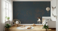 Twilight Canopy mural accenting a stylish living room.