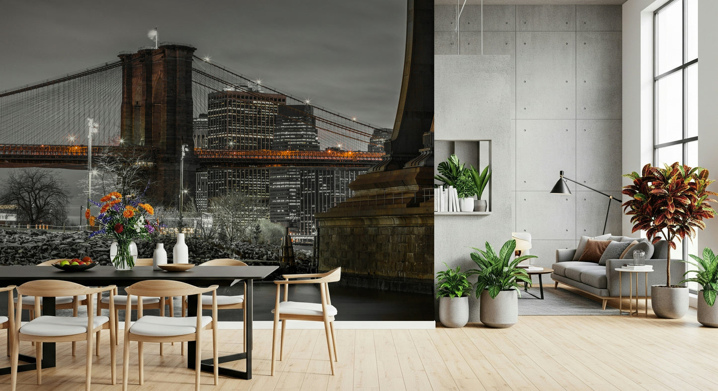 High-rise apartment decor, Brooklyn Bridge Nights design.