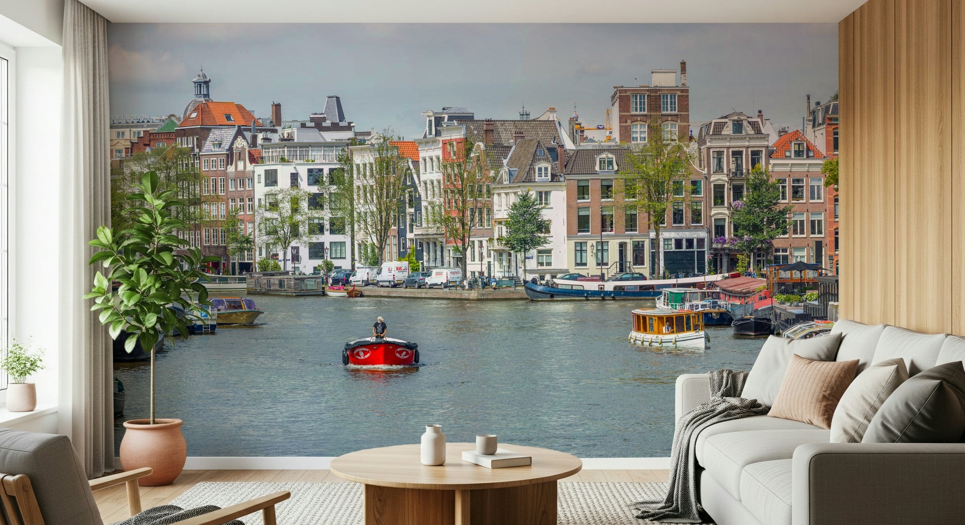 Historic buildings element from Dutch Waterway Charm Wall Mural.