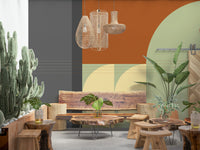 Colorful Retro Rhythm Wall Mural art