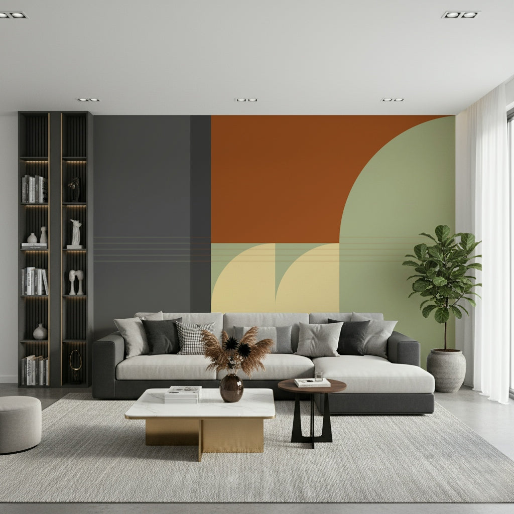 Vibrant Retro Rhythm Wall Mural graphic