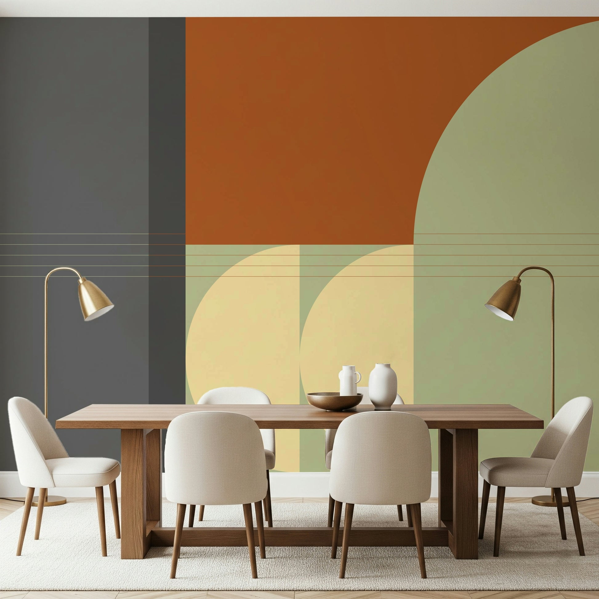 Graphic Retro Rhythm Wall Mural piece
