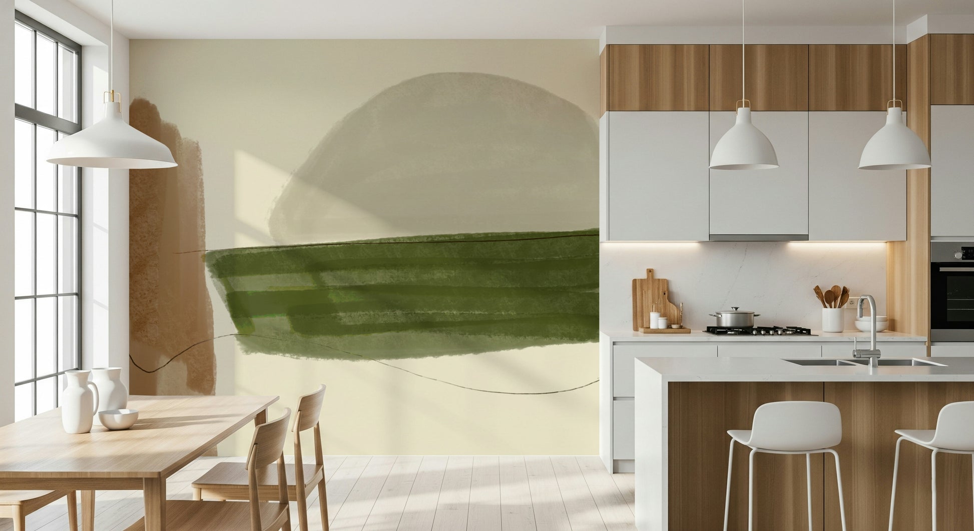 Minimalist neutral Minimalist Nature Tones Wall Mural abstract visual.