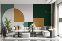 Overlapping graphic Modern Geometric Harmony Wall Mural elements.