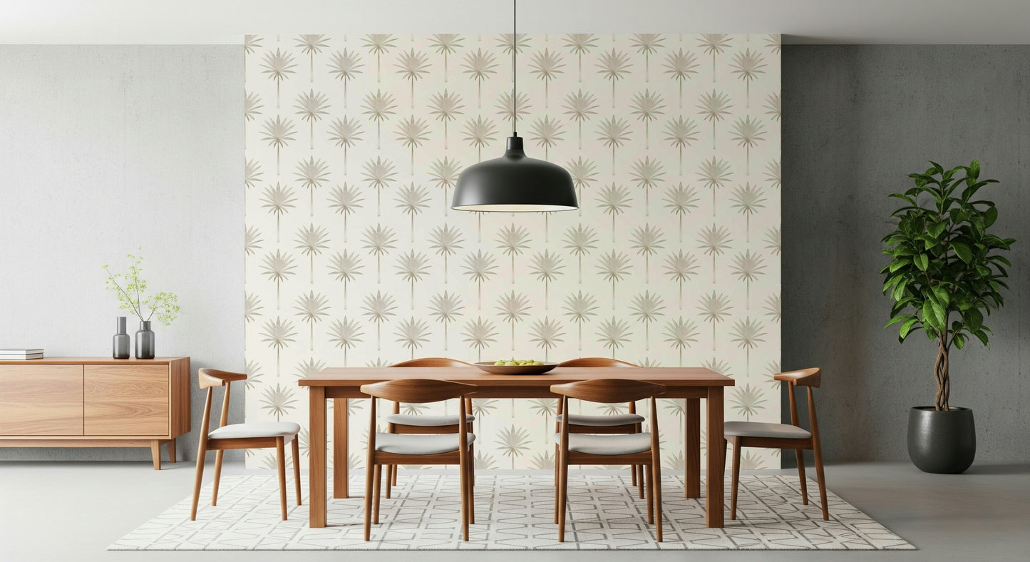 Elegant repeating Subtle Tropics Wallpaper design.