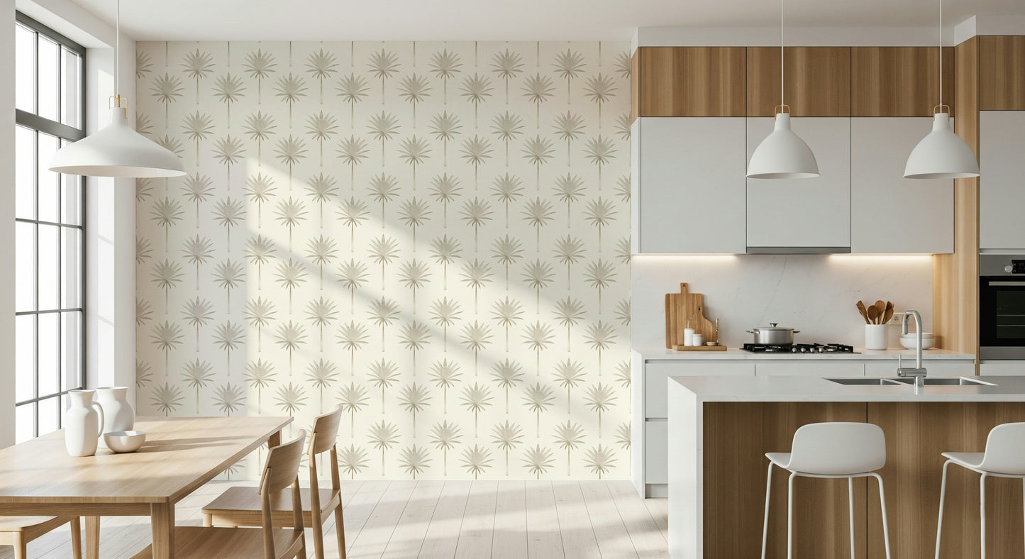 Quiet patterned Subtle Tropics Wallpaper wall paper.