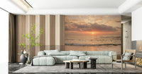 Pastel colored Gilded Shores at Dusk Wall Mural sky graphic.