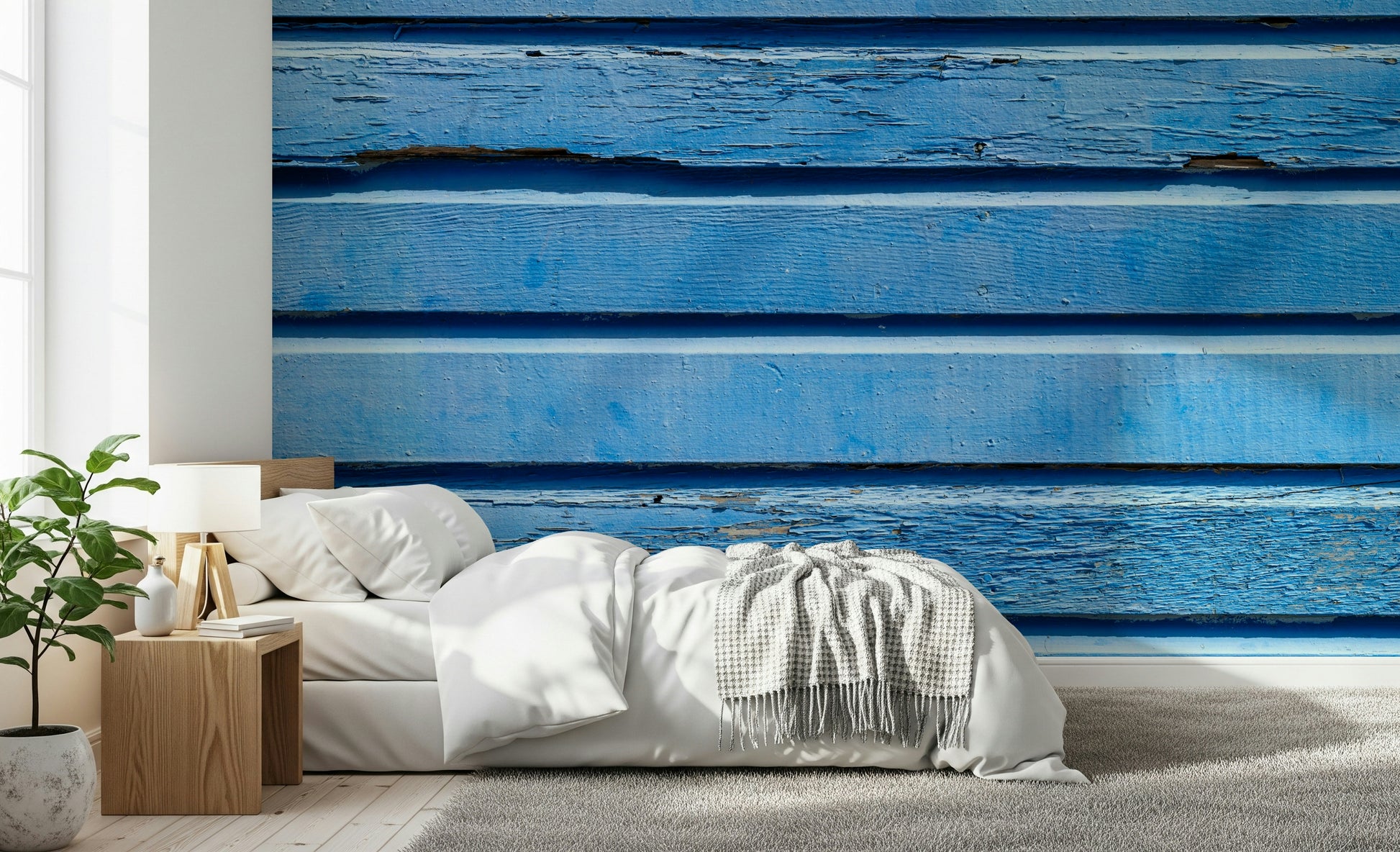 Unique Aqua Wood Wall Wall Mural rustic siding.