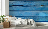 Unique Aqua Wood Wall Wall Mural rustic siding.