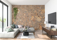 High quality Rustic Natural Cork Pattern Wall Mural wall art