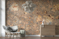 Natural grain Rustic Natural Cork Pattern Wall Mural wall decor