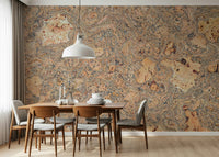 Organic appearance of Rustic Natural Cork Pattern Wall Mural